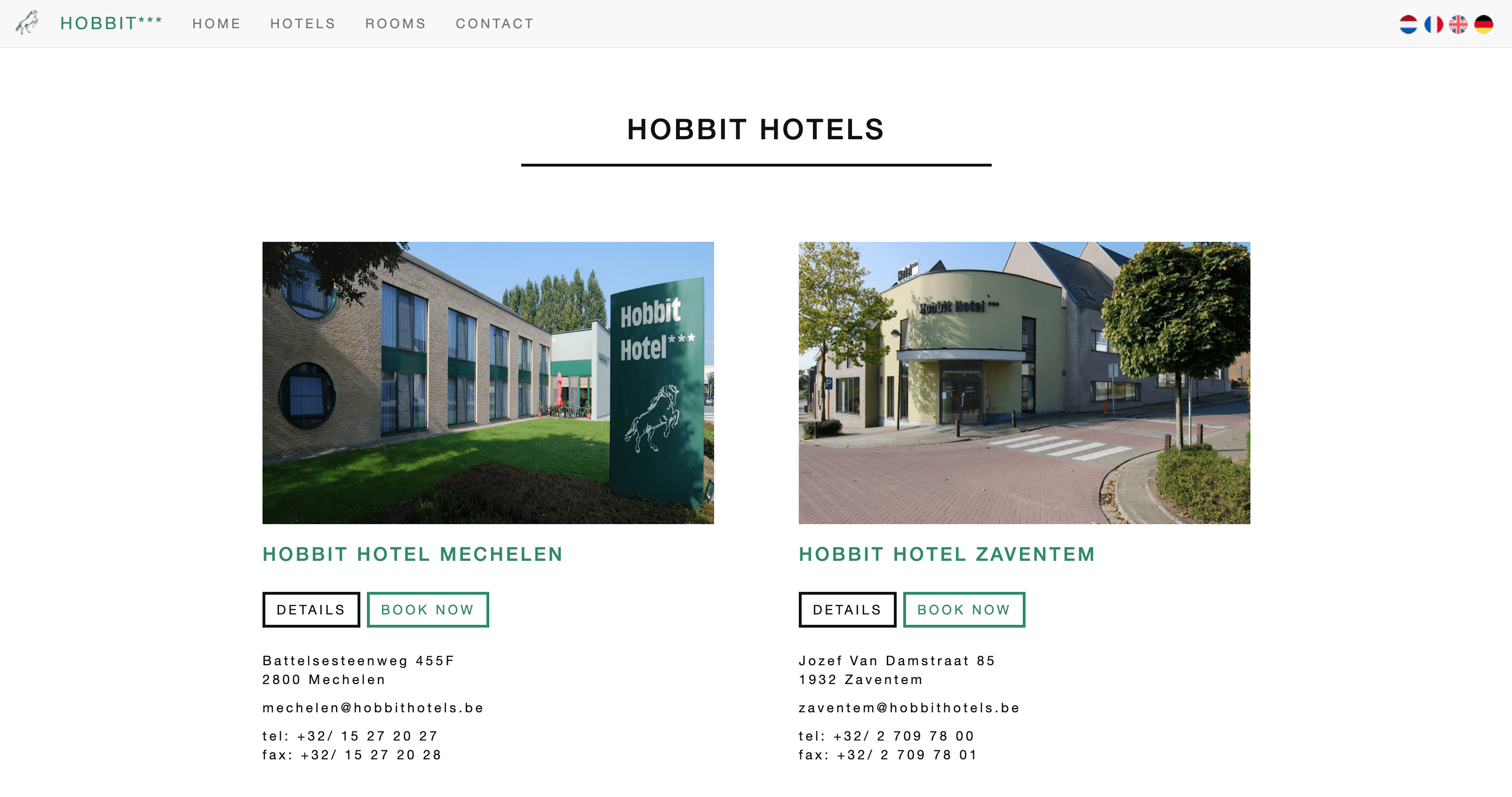 Multilingual website | Hobbit Hotels